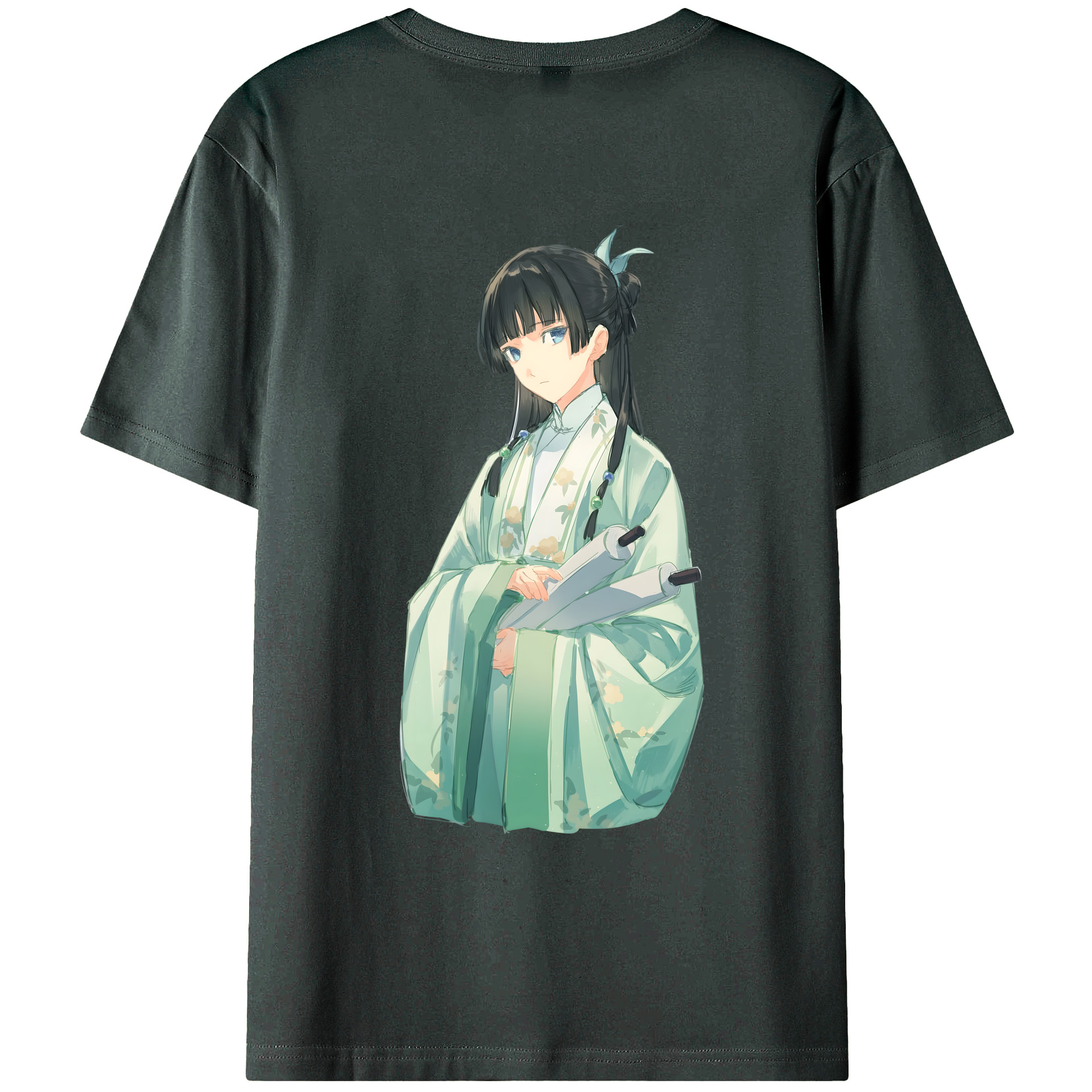 （画像用） 薬屋のひとりごと The Apothecary Diaries 綿100％ メンズ半袖Tシャツ（バックプリント） 通気性